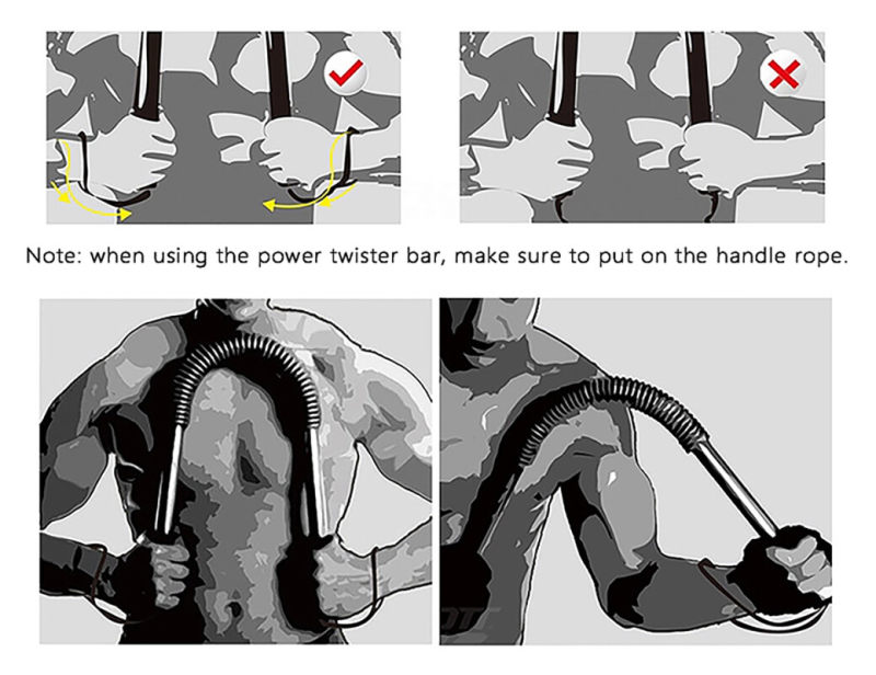 HAOYING Power Twister Bar Germany Spring Arm Chest Strengthen Home Workout Equipment Gold Series A HAOYING Power Twister Bar Germany Spring Arm Chest Strengthen Home Workout Equipment Gold Series A