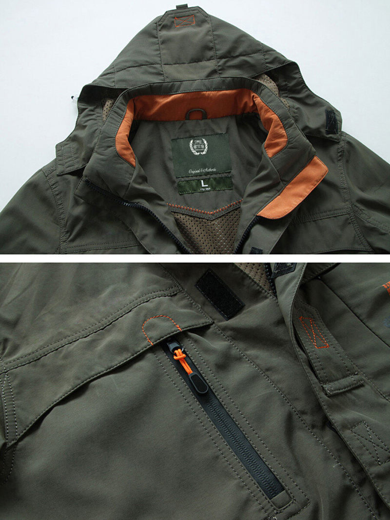 Cargo Jacket With zipper And Big Pockets. Cargo Jacket With zipper And Big Pockets.