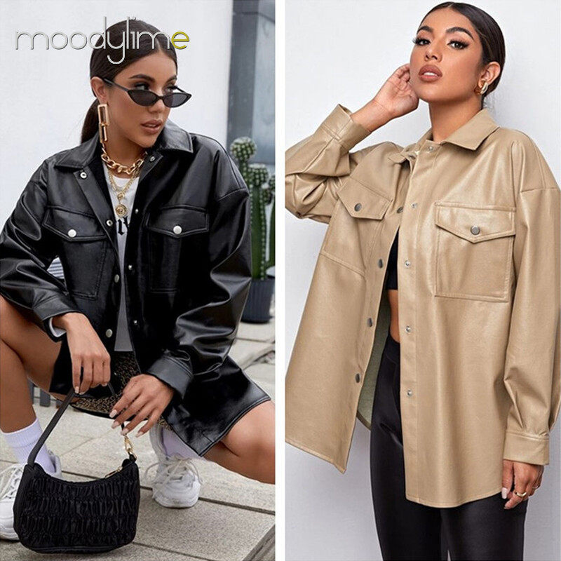 Oversized Pu Shirt Oversized Pu Shirt