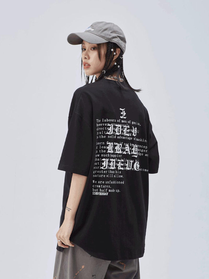 Pure cotton lovers oversize loose short sleeve T-shirt Pure cotton lovers oversize loose short sleeve T-shirt