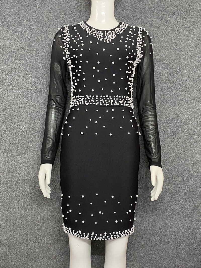 Sxy Backless long sleeves Nail Bead Bodycon Dress Sxy Backless long sleeves Nail Bead Bodycon Dress