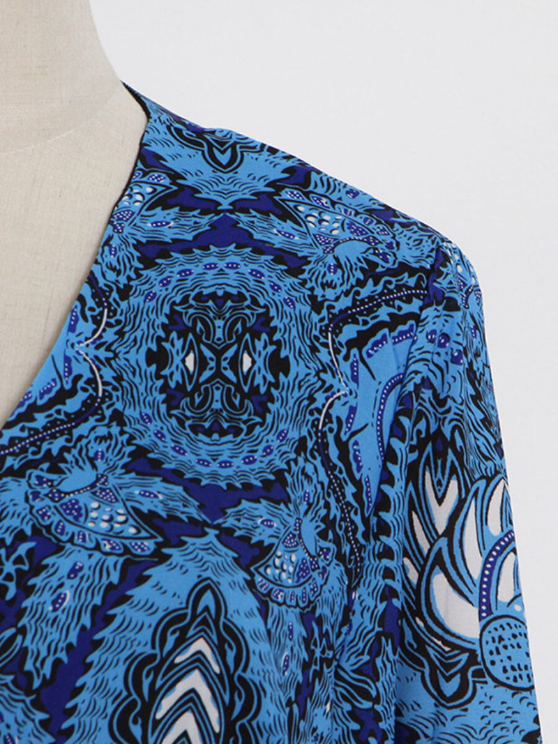 A blue print dress A blue print dress