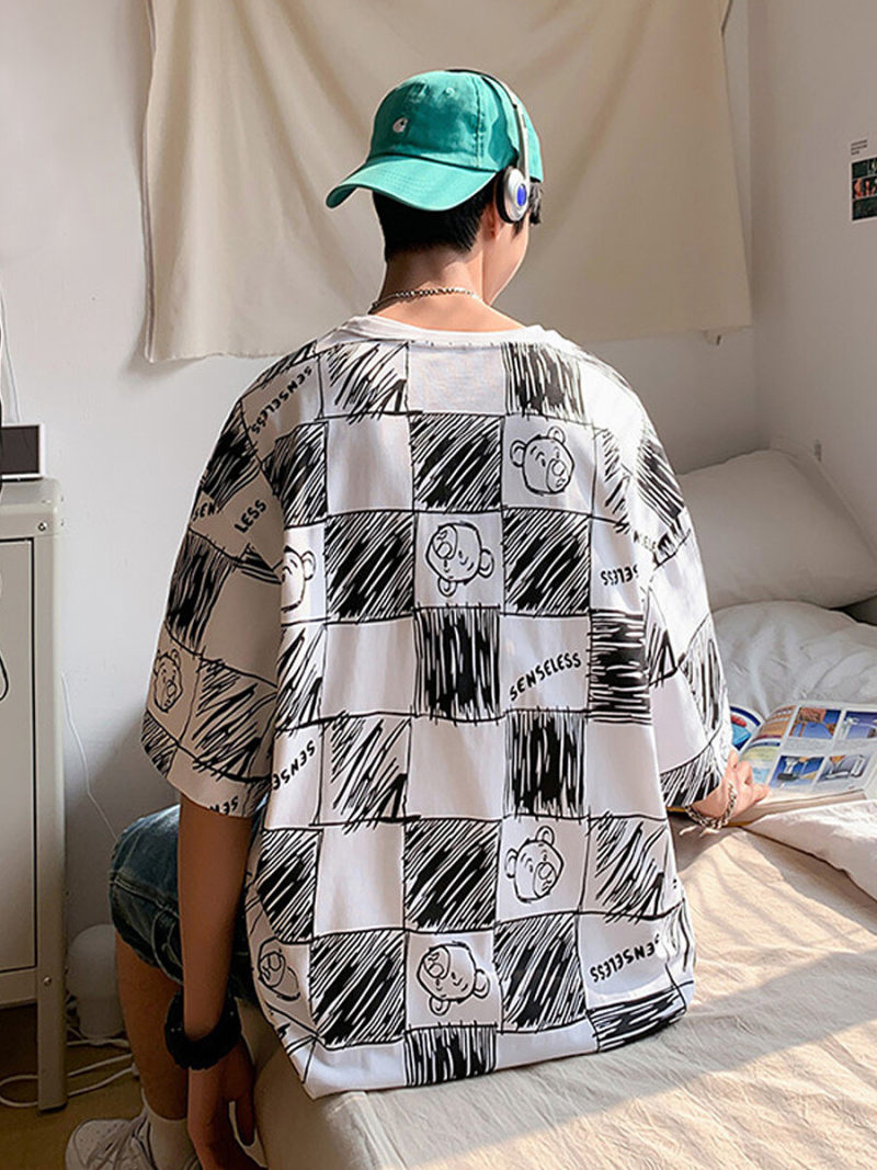 Oversized T-shirt With Allover Printed Oversized T-shirt With Allover Printed