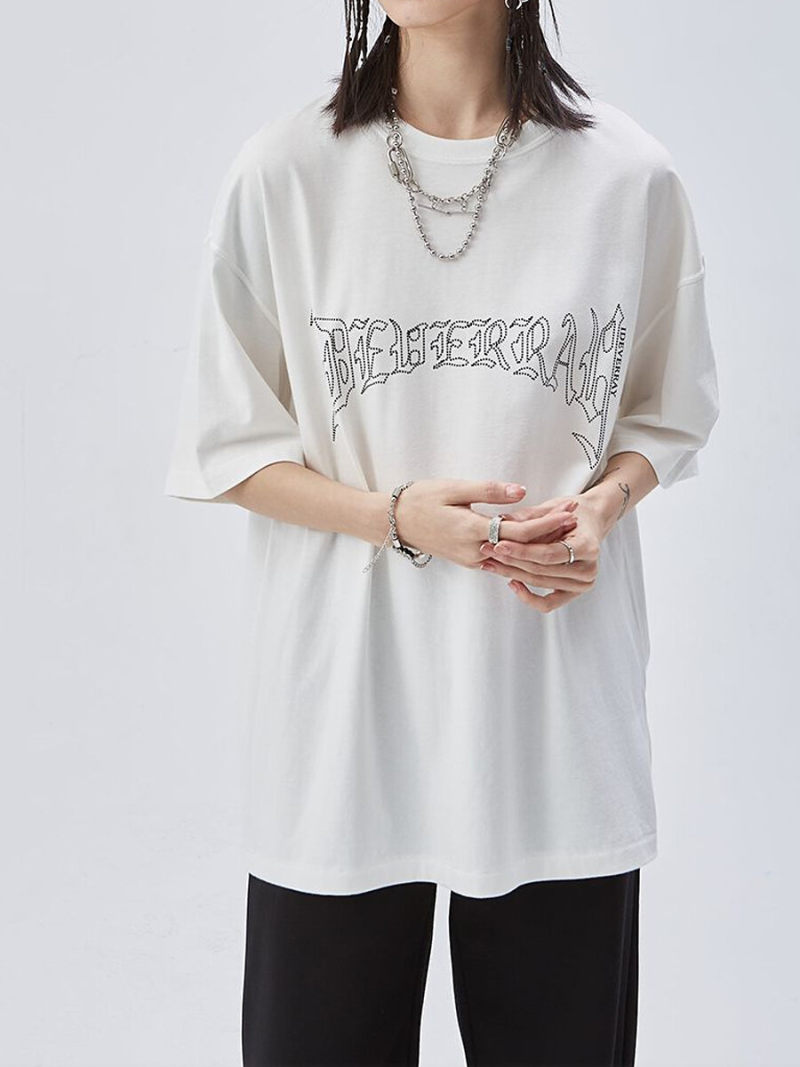 Pure cotton lovers oversize loose short sleeve T-shirt Pure cotton lovers oversize loose short sleeve T-shirt