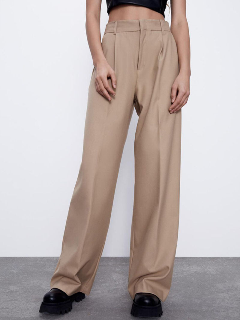 Tall waist leisure wide-legged pants Tall waist leisure wide-legged pants