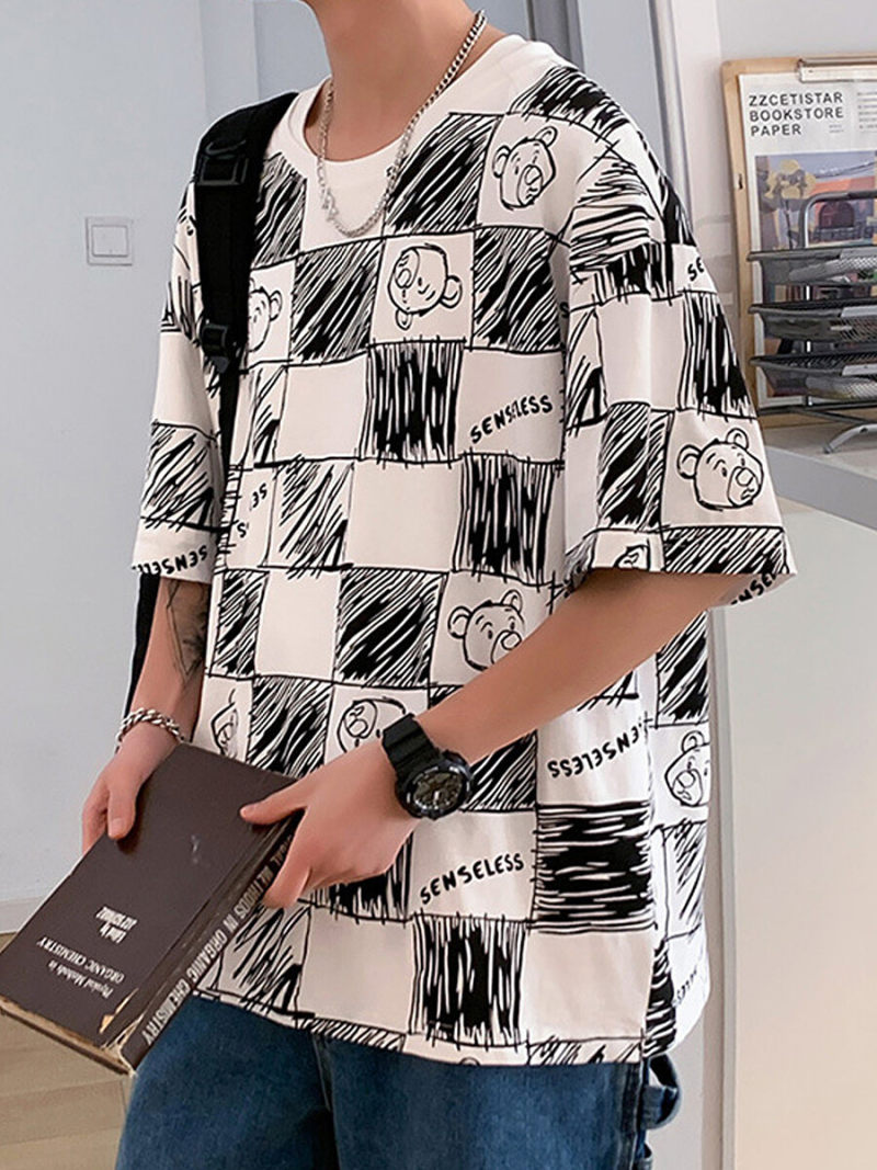 Oversized T-shirt With Allover Printed Oversized T-shirt With Allover Printed