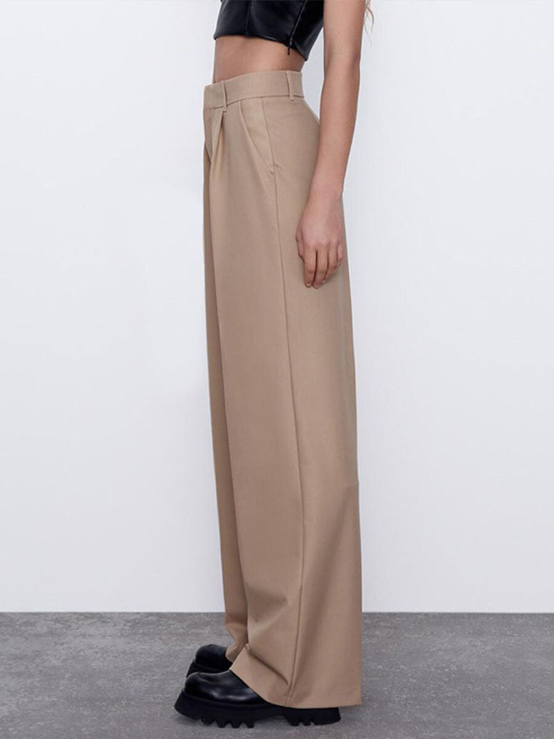 Tall waist leisure wide-legged pants Tall waist leisure wide-legged pants