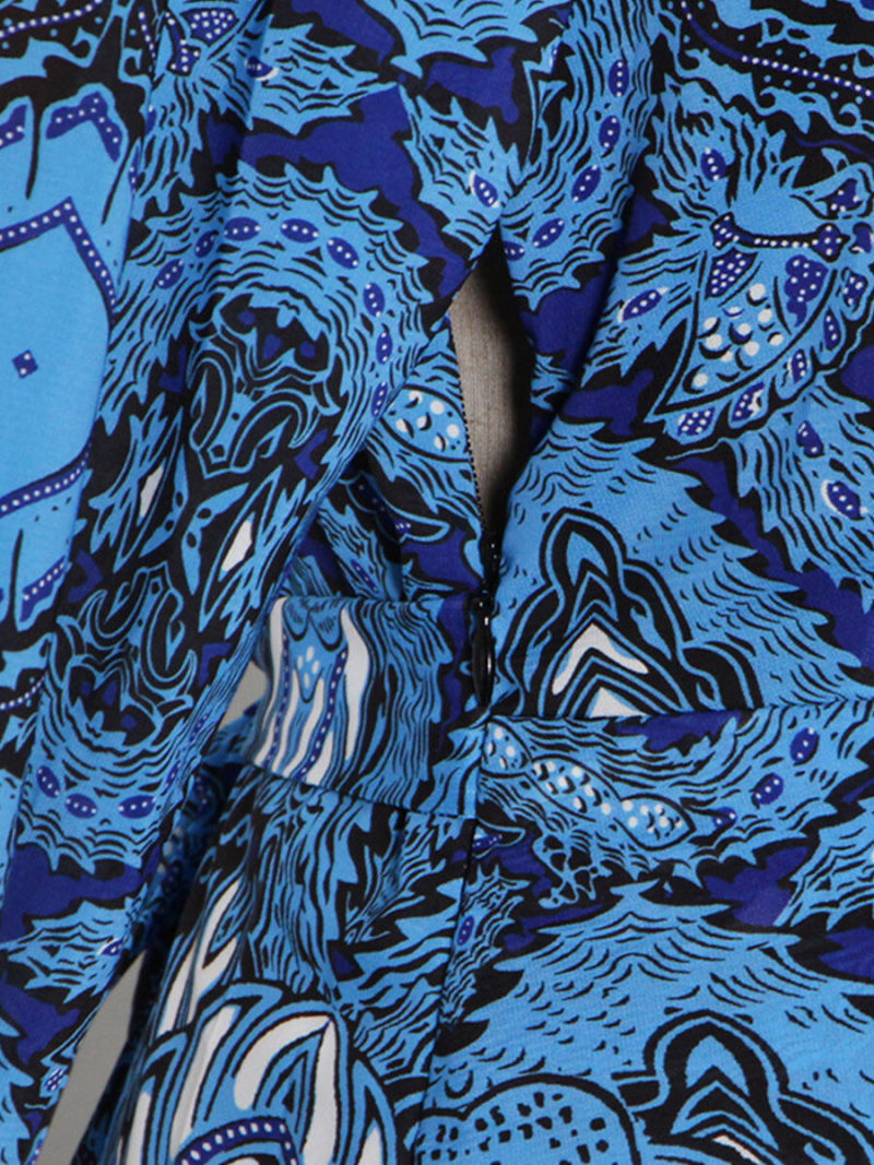 A blue print dress A blue print dress