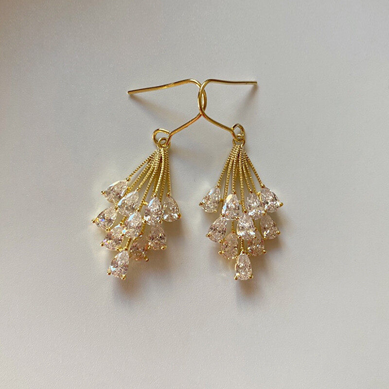 S925 hoop earrings with crystal drop s925 hoop