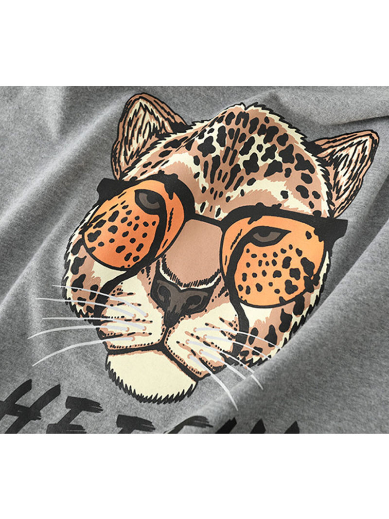Tiger printing short sleeve T-shirt Tiger printing short sleeve T-shirt
