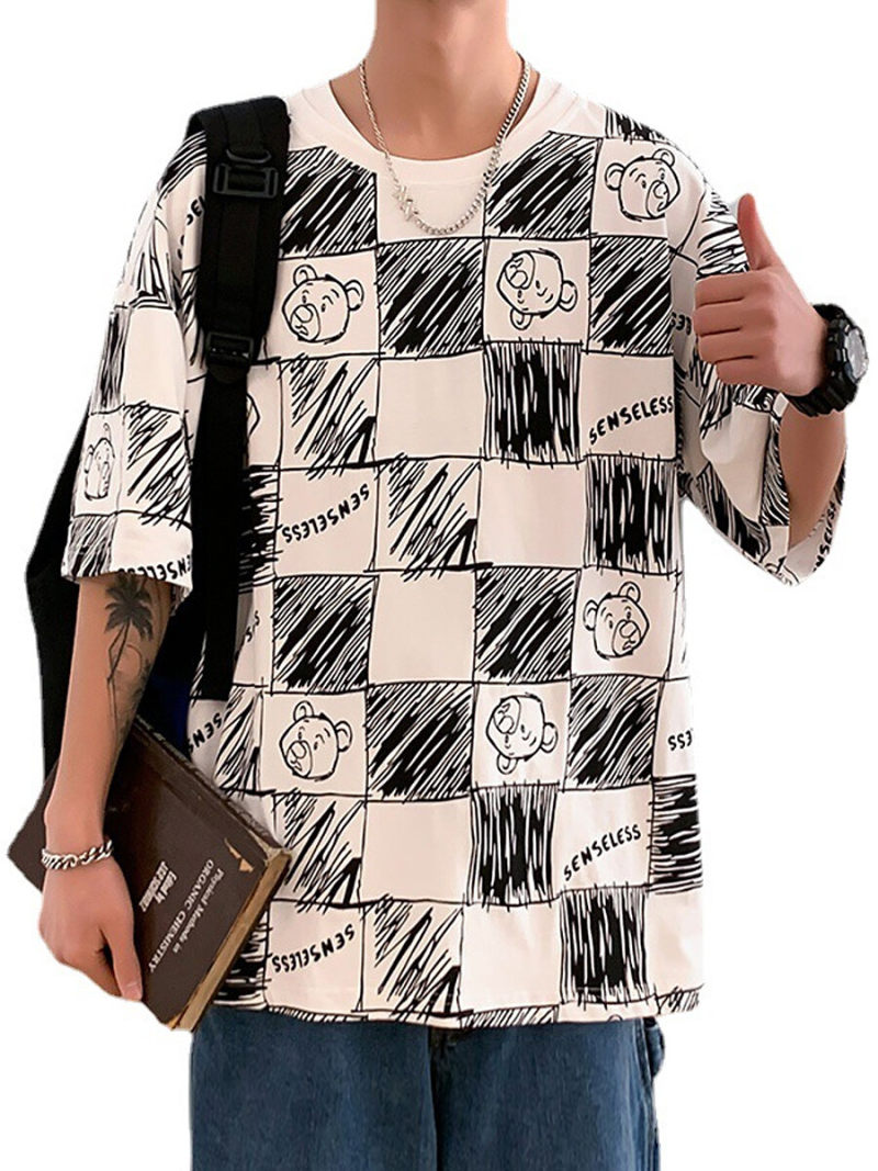 Oversized T-shirt With Allover Printed Oversized T-shirt With Allover Printed