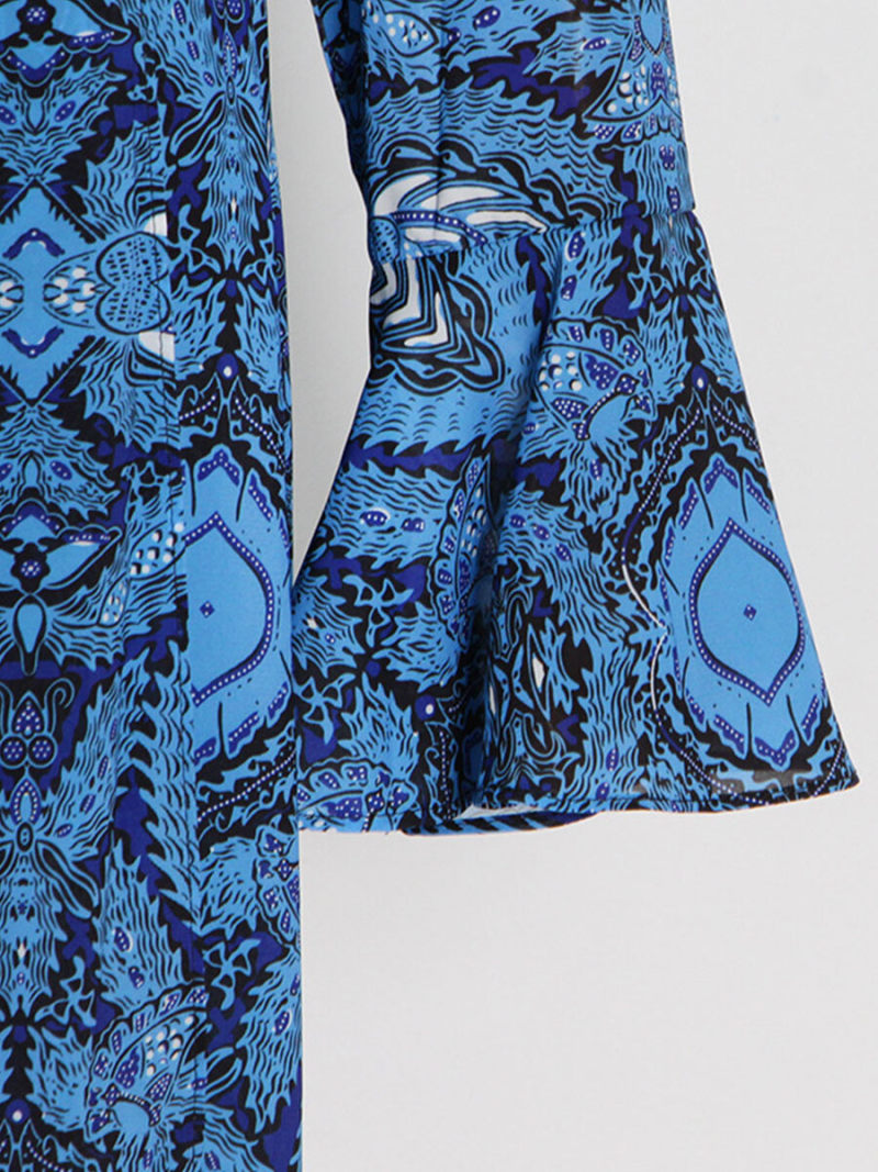 A blue print dress A blue print dress