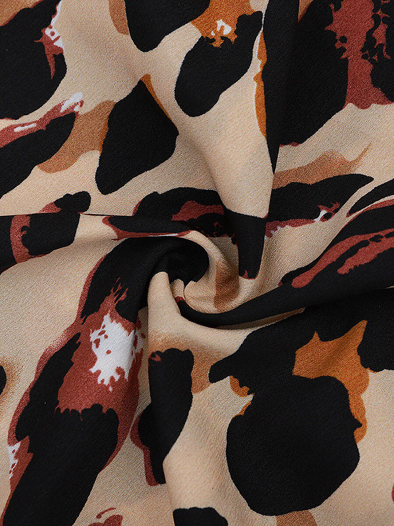 Leopard Print Split Side Mide Skirt Leopard Print Split Side Mide Skirt