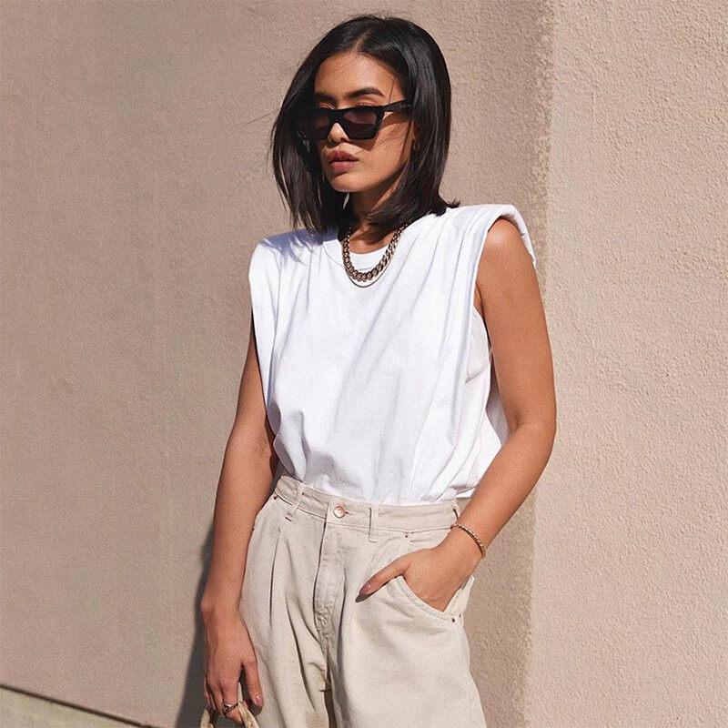 Solid Sleevesless Tee Solid Sleevesless Tee