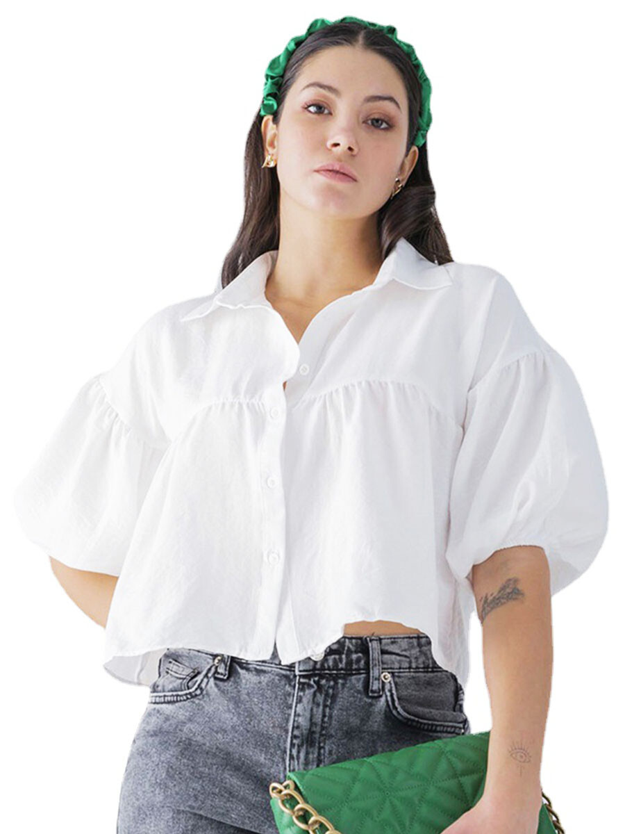 Oversize Short Sleeves Blouse Oversize Short Sleeves Blouse