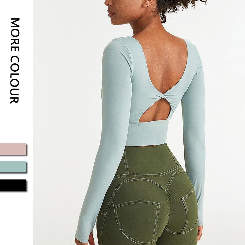 Ladies' Sports Close-Fitting Cut out Back Top Ladies' Sports Close-Fitting Cut out Back Top
