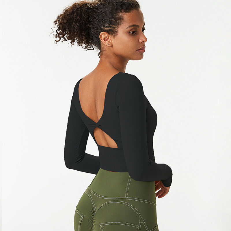 Ladies' Sports Close-Fitting Cut out Back Top Ladies' Sports Close-Fitting Cut out Back Top
