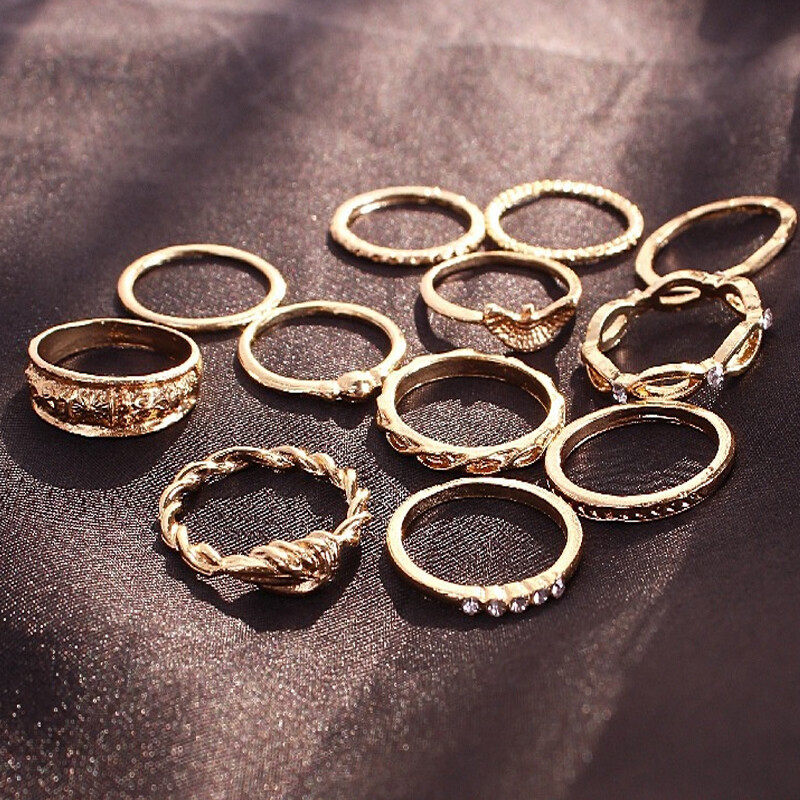 Knuckle rings set 12-piece set Knuckle rings set 12-piece set