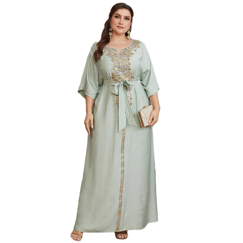 Solid color plus size robe dress Solid color plus size robe dress