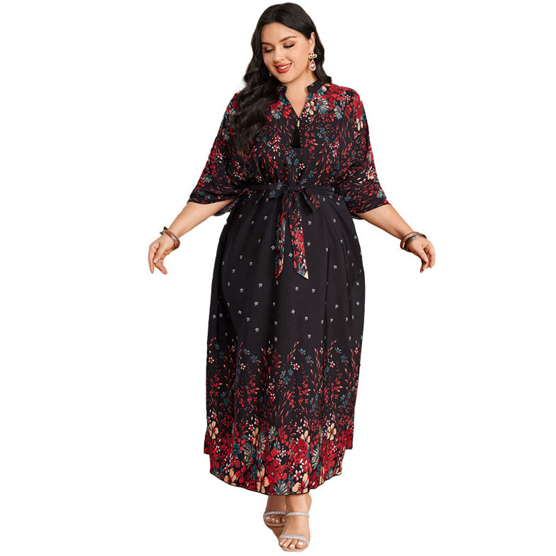 Plus-size floral print dress Plus-size floral print dress