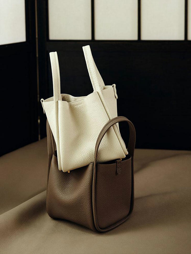 Basket series leather bucket bag Basket series leather bucket bag