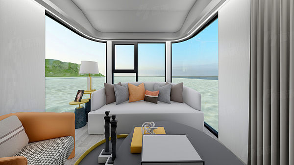 New Design Tiny Prefab Homes Mobile Container Trailer Space Capsule House Modular