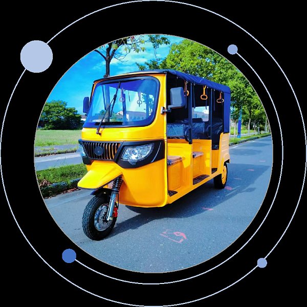 Utility single-wheel tricycle (6-seater)