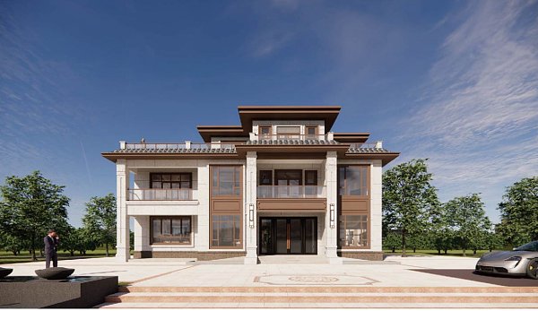 Modern Villa Light Steel Structure Frame Houses Two-Storey Prefabricated Homes Luxury Customized Easy Assembly Flat Pack Prefab House