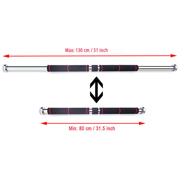Haoying Pull-up Bar for Doorway No Screw / With Screw 24 to 50 Inches Home Fitness equipment
