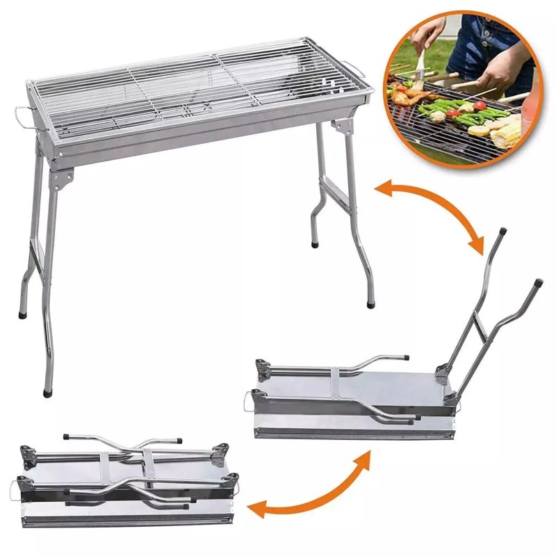 Charcoal Grill, Barbecue Grill Stainless Steel BBQ Smoker