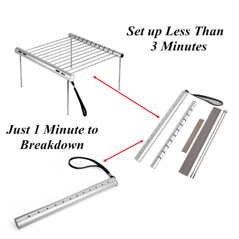 Mini Camping Grill, Pocket Backpack Hiking Grill