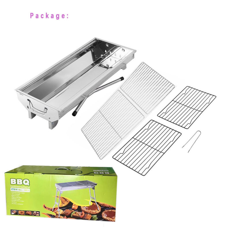 Charcoal Grill, Barbecue Grill Stainless Steel BBQ Smoker
