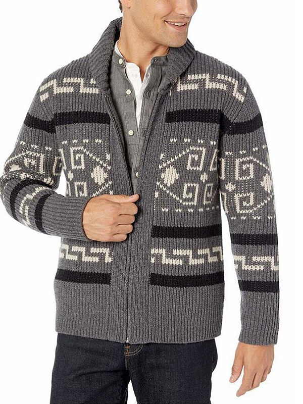 New Look fisherman rib shawl neck cardigan in Mulit
