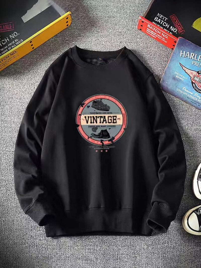 Oversize Crew Neck Sweat With Printed On Front