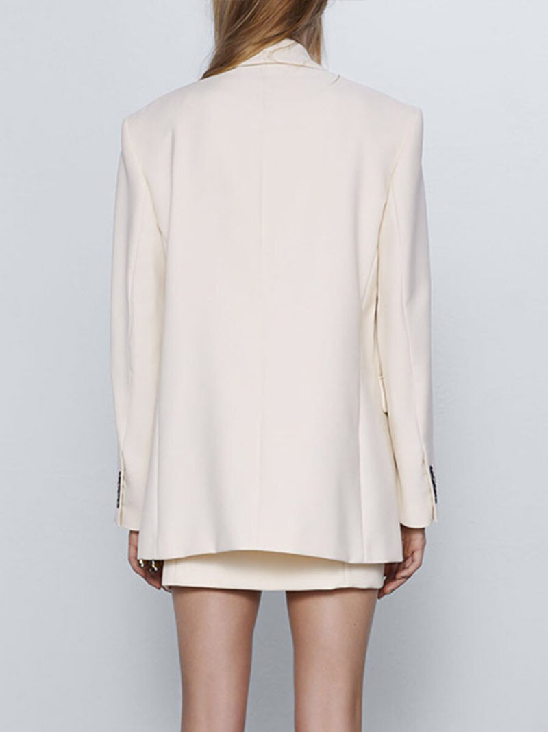 boyfriend wind a grain of buckle suit jacket