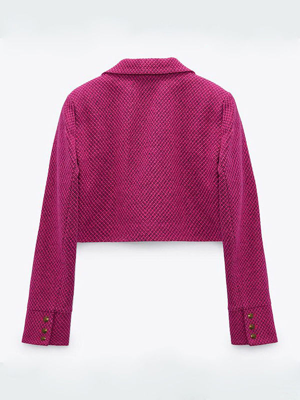 Brief paragraph tweed suit jacket