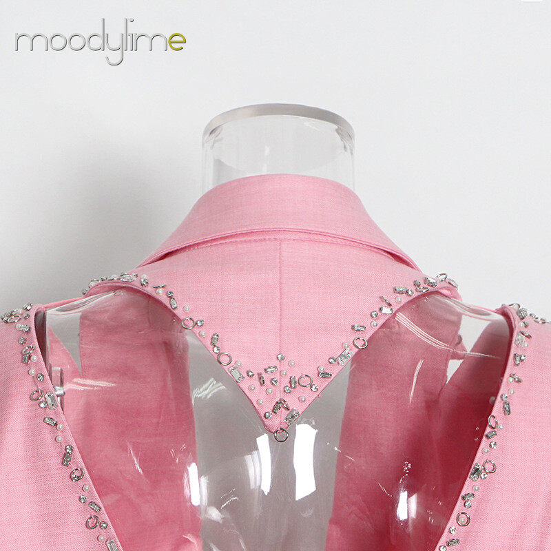 Lapel Neck Double Breasted Blazer