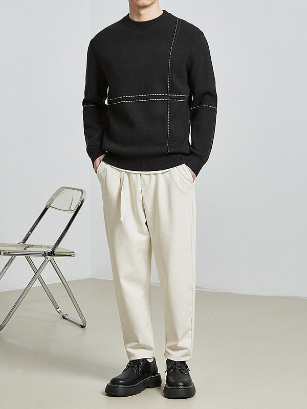 Topman Long Sleeve Knitted Crew Neck Jumper
