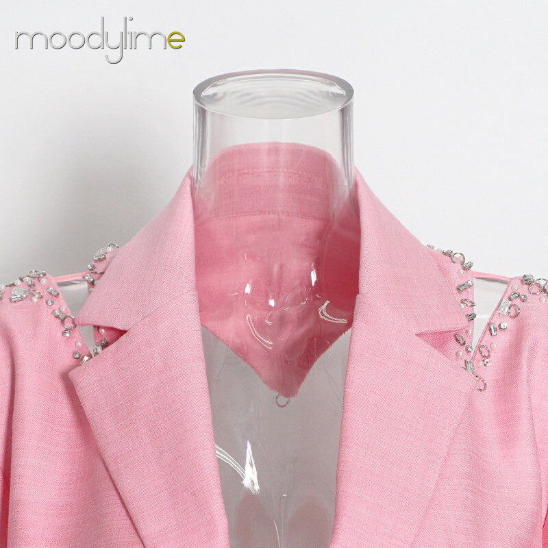 Lapel Neck Double Breasted Blazer