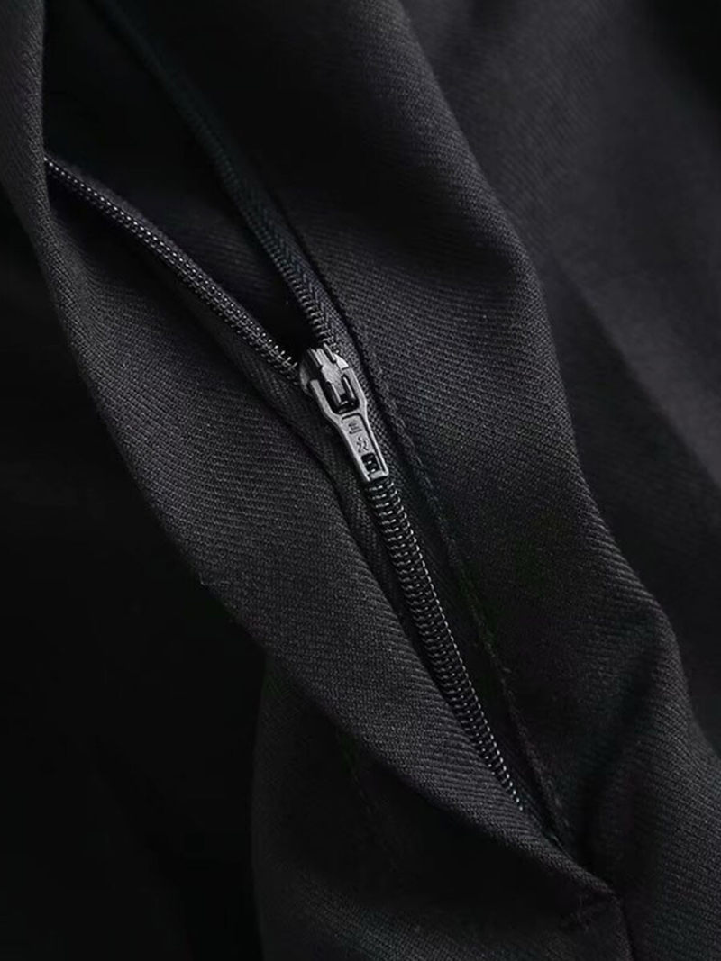 Flannel trousers of straight