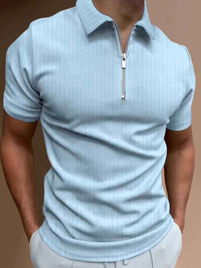 Polo With Zipper On Front