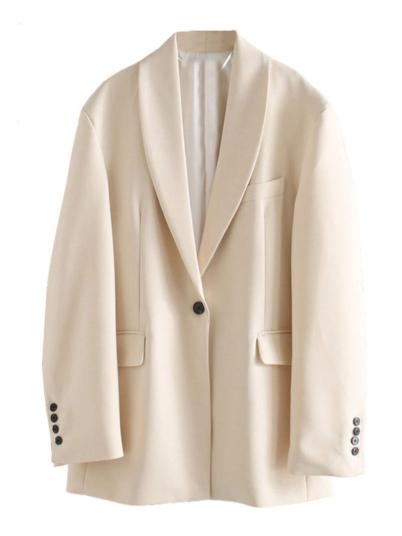 boyfriend wind a grain of buckle suit jacket