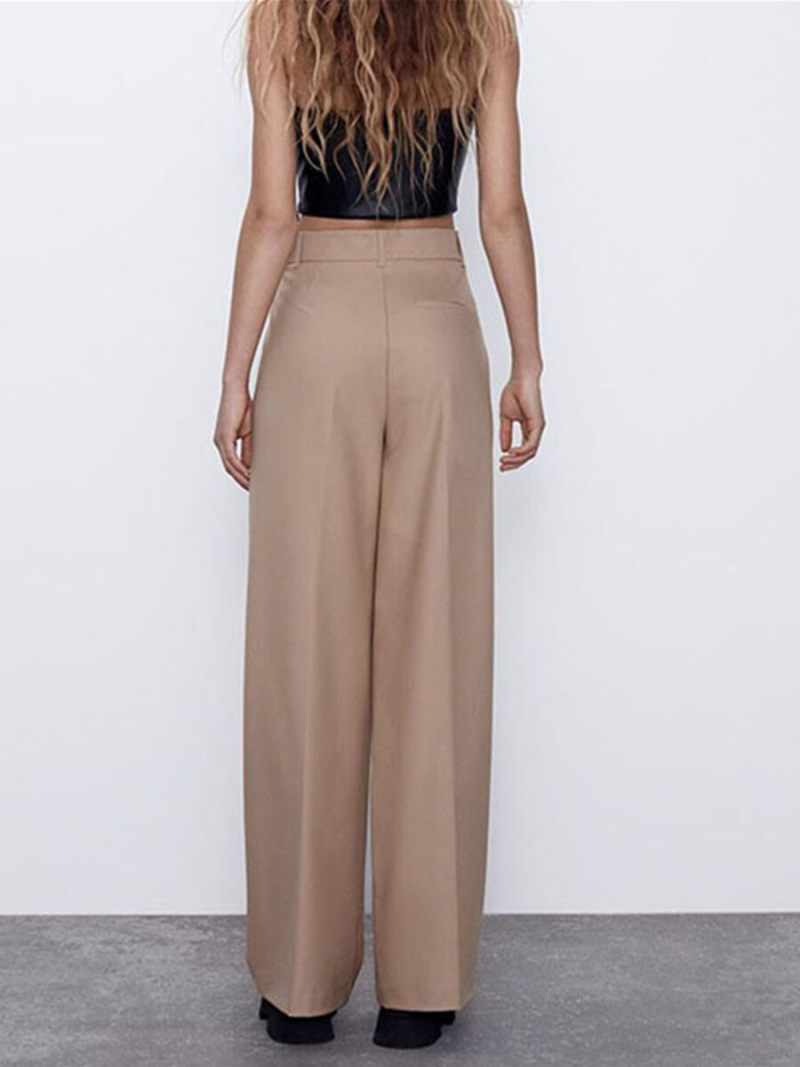 Tall waist leisure trousers