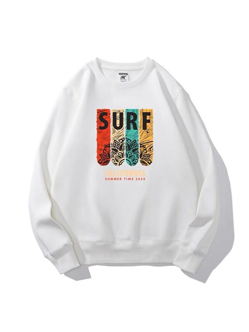 Oversize Crew Neck Sweat With Printed On Front