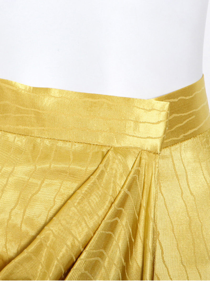 Split Thigh  Drape Midi Skirt