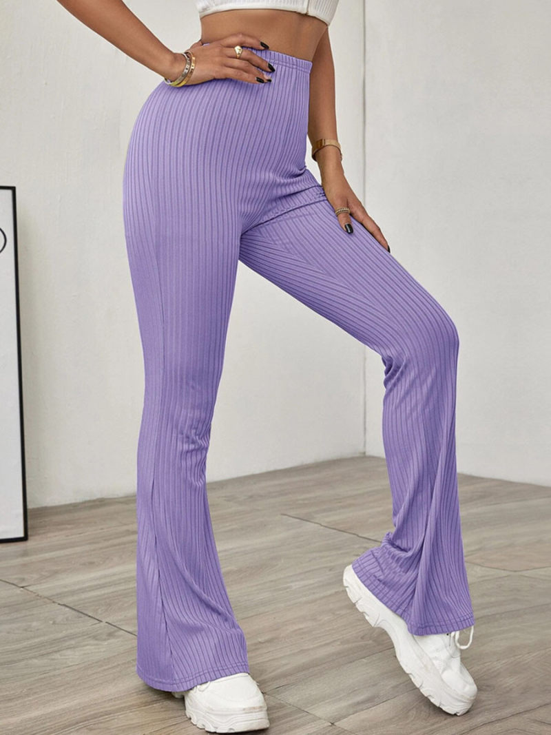 Tall waist leisure trousers
