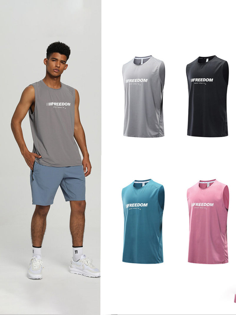 Sleeveless Training T-shirt With Quick Dry