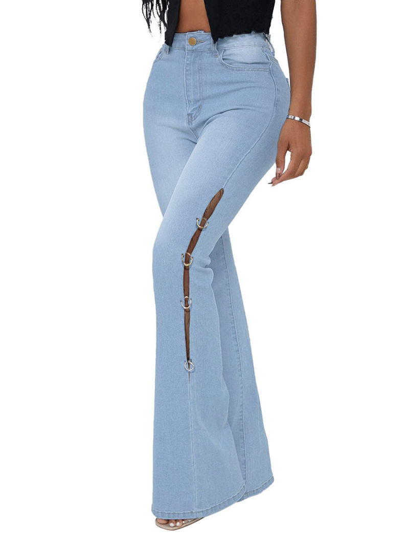 Tall waist loose wide-legged jeans