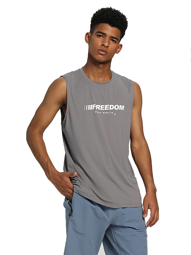 Sleeveless Training T-shirt With Quick Dry