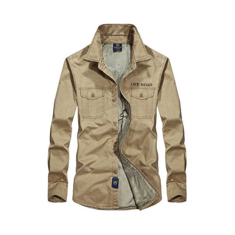 Worker Shirt In Black With Two  Pockets On Front